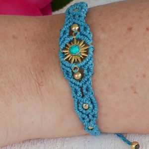 Bracelet en micro macramé Soly doré