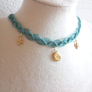 choker charms micro macramé