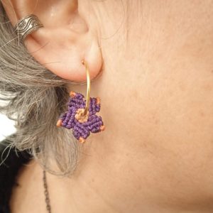 petites créoles en micro macramé